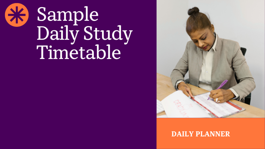 daily time table study time table